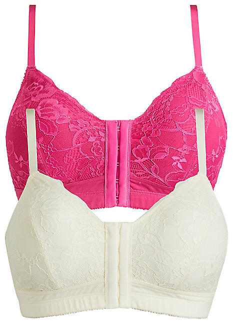 Bonprix Pack Of 2 Front Fastening Bras - Discount £2