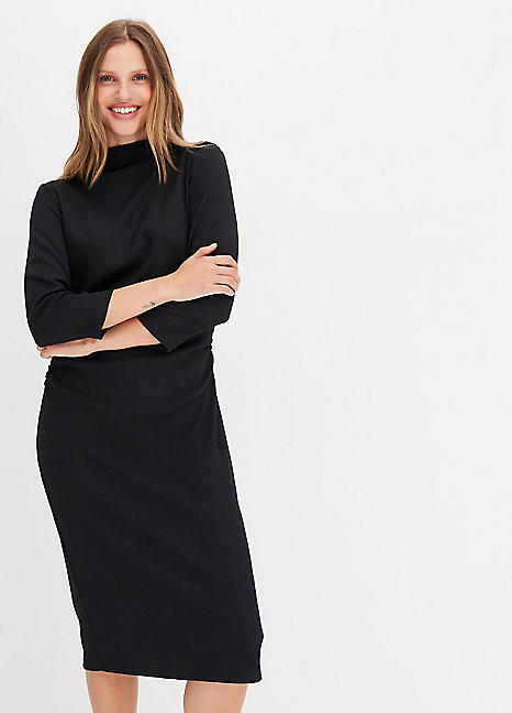 Bonprix Turtleneck Midi Tunic Dress - Freemans Midi Dress New In 28th October 2024