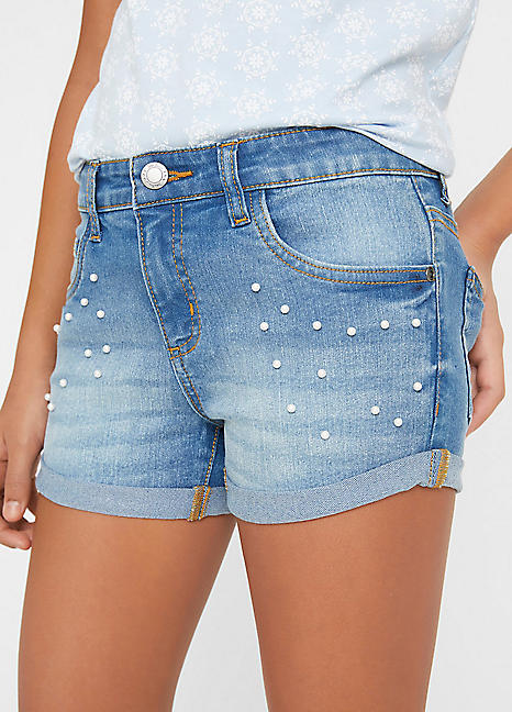 bonprix Beaded Denim Shorts | Freemans