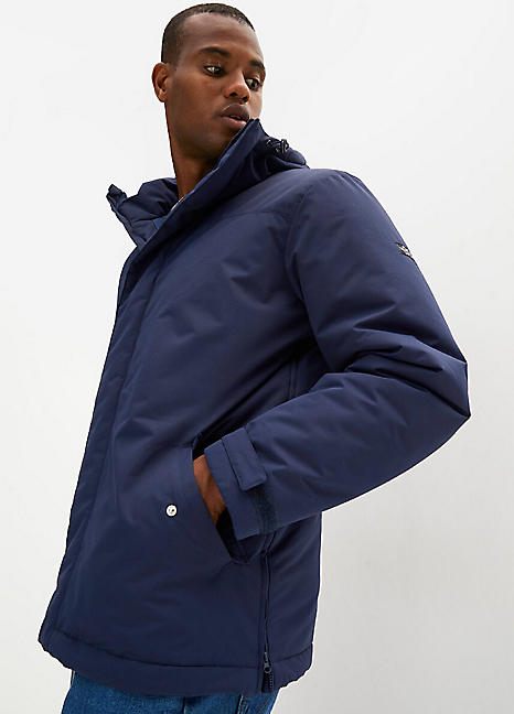 Black Dovedale Fleece Lined Waterproof Jacket by Cotton Traders