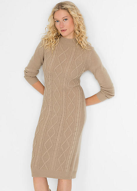 Long cable knit sales dress