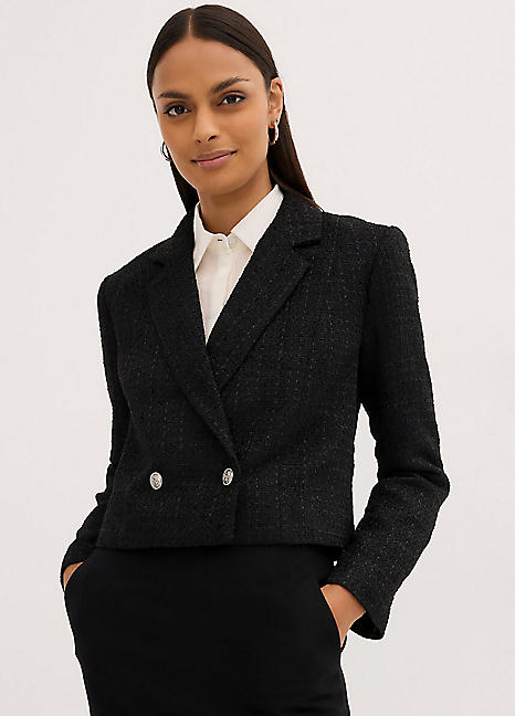 bonprix Cropped Boucle Blazer | Freemans