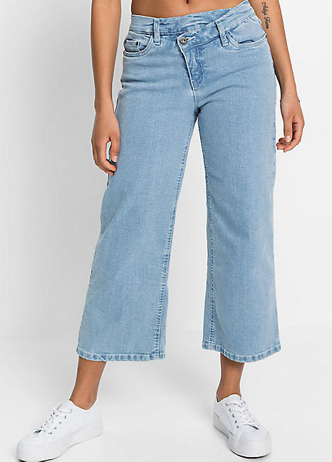 bonprix Cropped Wide Leg Jeans | Freemans