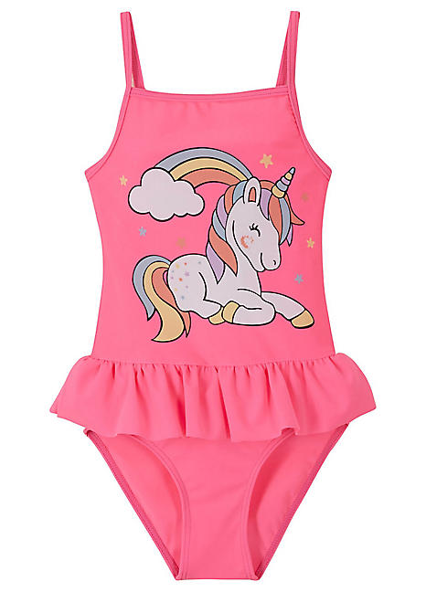 bonprix Girls Unicorn Swimsuit