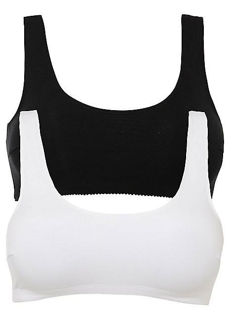 Pack of 2 Seamless Bralettes by bonprix