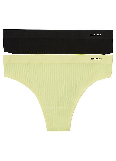 Pack of 5 Cotton Thongs by bonprix