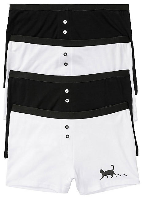 Pack of 4 Long Boxer Shorts by bonprix