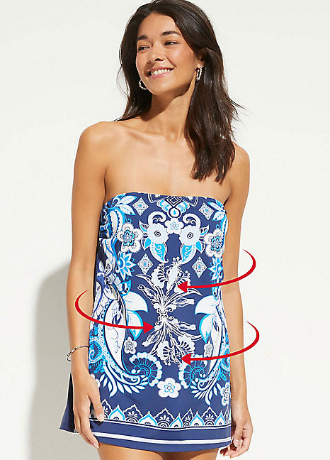 Tie Front Swim Dress by bonprix