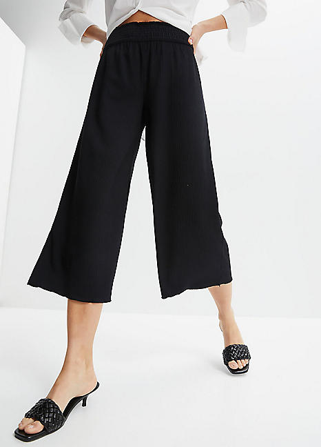 Wide Leg Bonprix Cropped Trousers Bonprix Wide Leg Trousers Curvissa