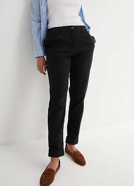 bonprix Slim Fit Bengaline Trousers