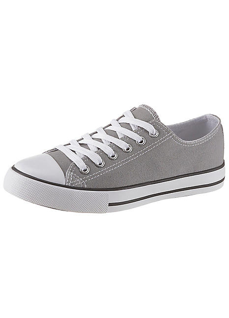 Grey canvas clearance pumps