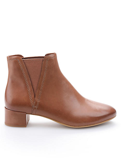 clarks leather ankle boots