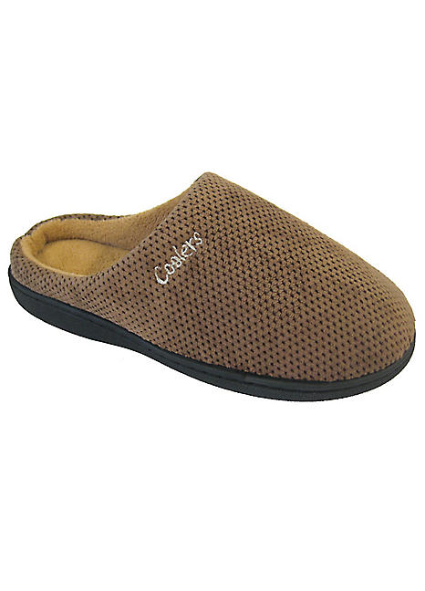fleece lined mule slippers
