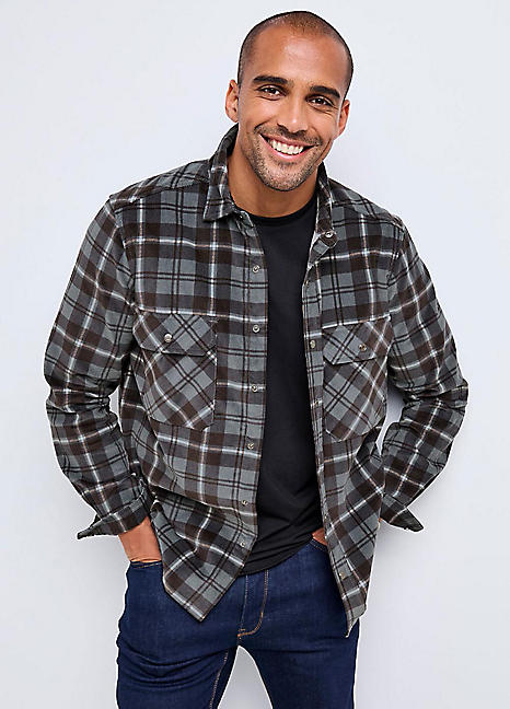 Camisa Lucky Brand Guinness De Lana A Cuadros Para Hombre Verde