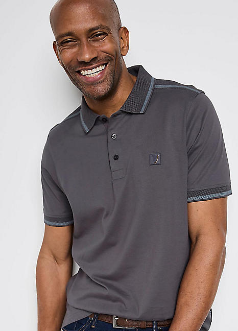 Cotton Traders Guinness Short Sleeve Shoulder Panel Polo Shirt
