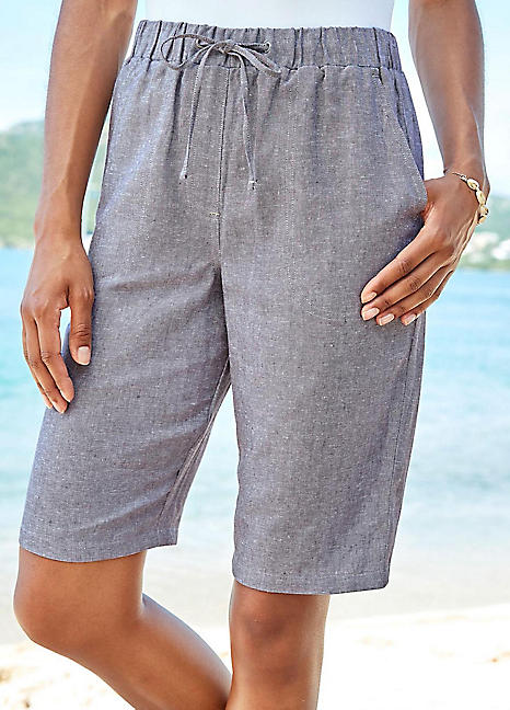 Cotton Traders Linen Blend Relaxed Fit Shorts