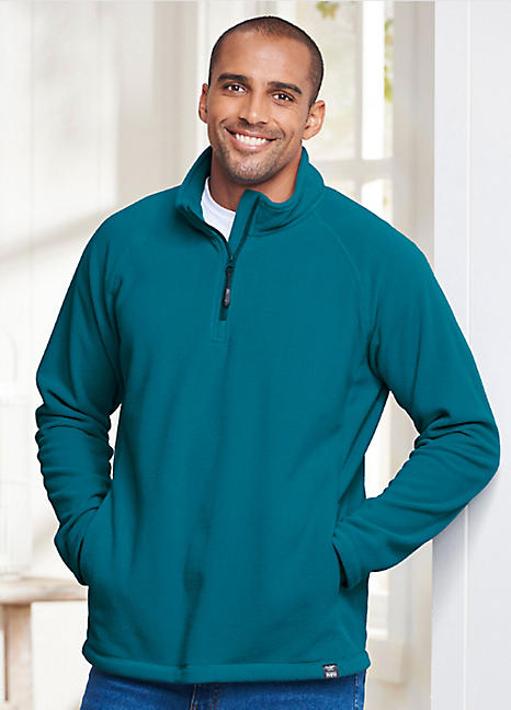 Cotton Traders Recycled Microfleece Half Zip Sweatshirt Freemans