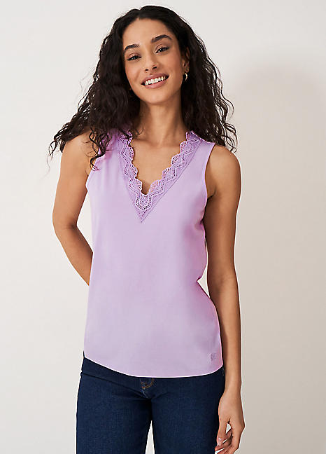 Crew Clothing Company Lace Insert Vest | Freemans