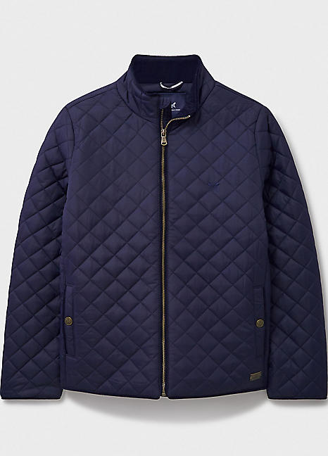 Uzes Diamond-Quilted Padded Linen Jacket ★関税込 crew-clothing-company-