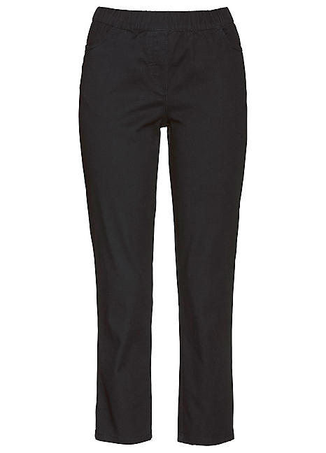 Cropped Cotton Trousers by bonprix 