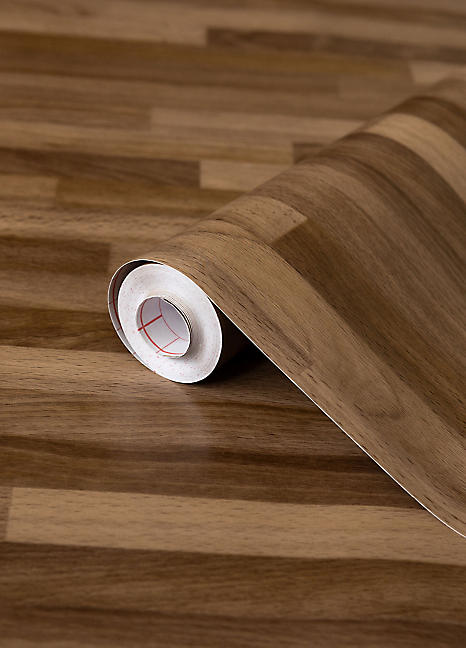 d c fix Sticky Back Plastic Walnut Block Self Adhesive Vinyl Wrap Film for Doors Furniture Freemans