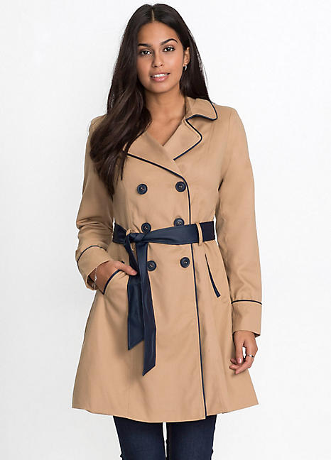 half trench coat women's