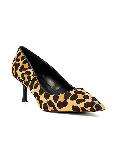 Dune leopard sale print kitten heel