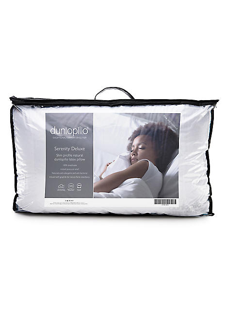 Dunlopillo serenity deluxe full latex slim pillow hotsell