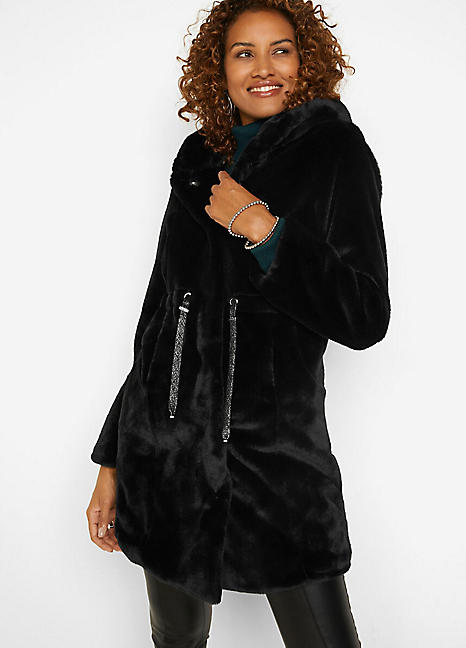 knee length fur coat