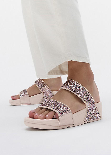 Fitflop Lulu 2 Bar Glitter サンダル Fitflop | Lulu 2 Bar Glitter Sandal | Black | SportsDirect.com