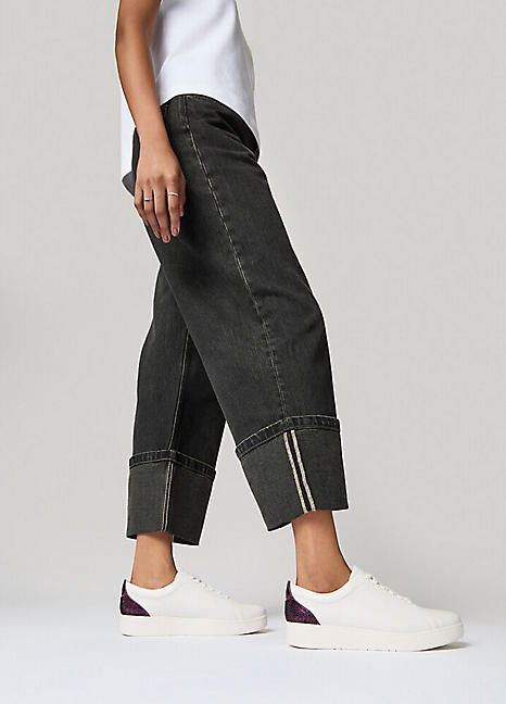 FitFlop Rally Mauve Wine Crystal-Backstab Urban White Leather