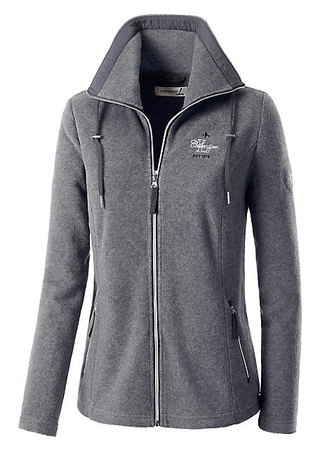 black fluffy fleece jacket