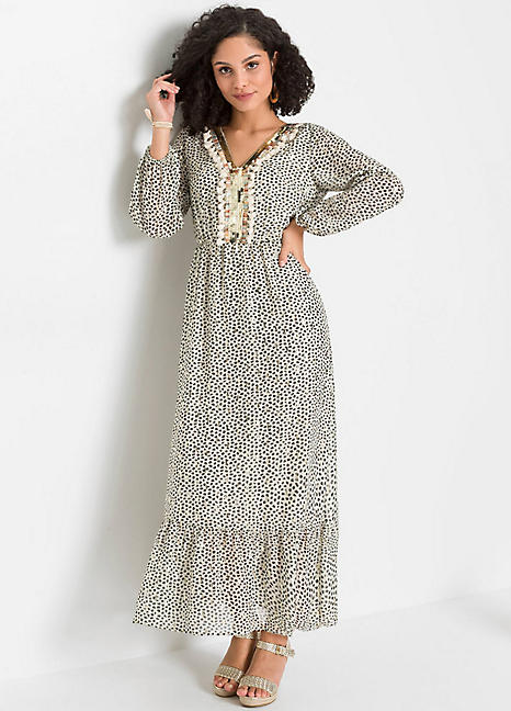 Folklore Tiered Maxi Dress by bonprix | Freemans