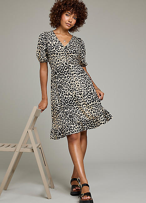 Freemans Animal Print Jersey Tea Dress Freemans