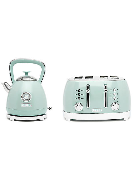 Haden Bristol 1.7L Kettle 4 Slice Toaster Twin Pack Sage Freemans