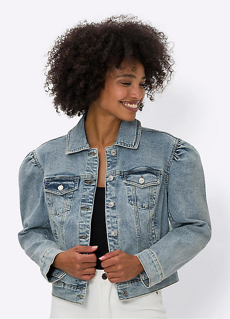 Heine Denim Puff Sleeve Jacket | Freemans
