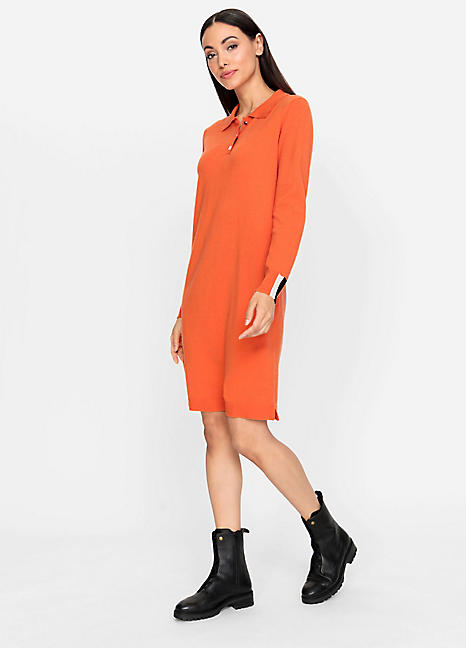 Heine Polo Collar Knitted Dress | Freemans