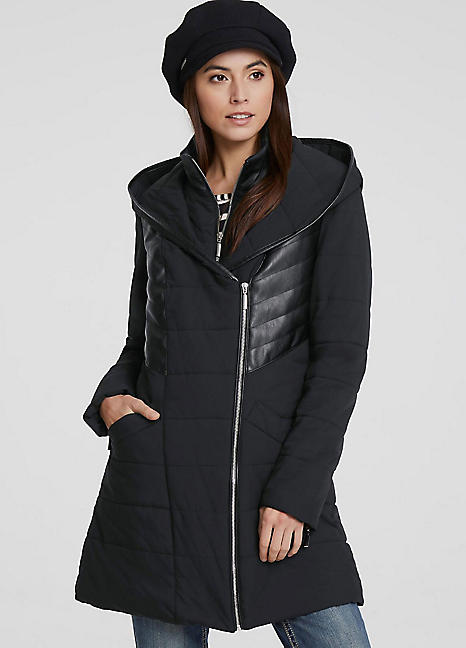 Heine quilted full length zip coat Clearance