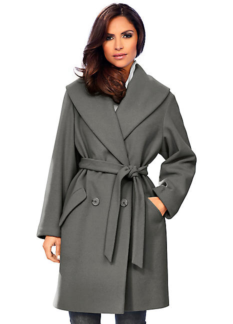 Blue Single-breasted Maxi Wool Coat Women 2841