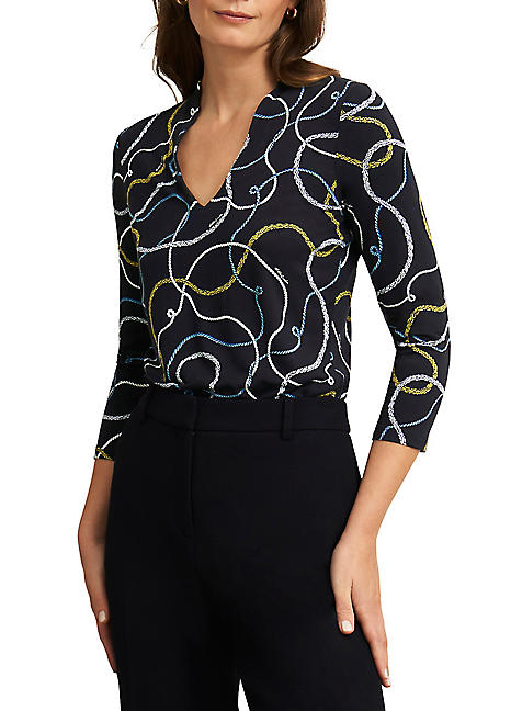 ホブズ HOBBS AIMEE PRINTED TOP （BROWN MULTI） Aimee Printed Top | Hobbs UK |