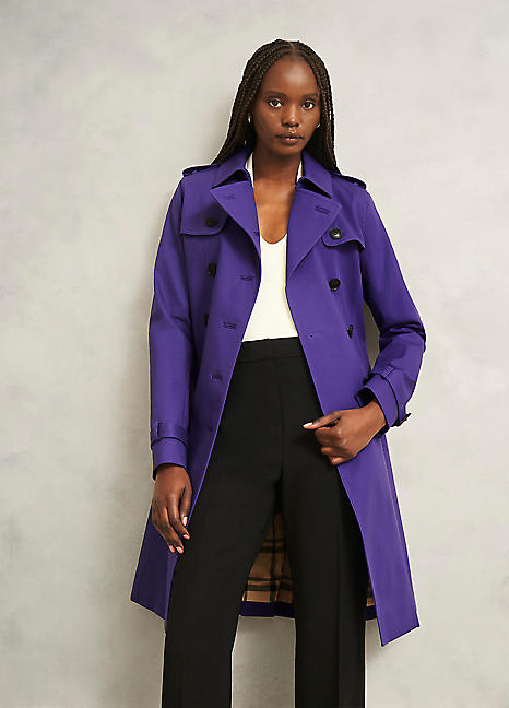 Coats Hobbs Navy Saskia Trench Trench Jacket Saskia Trench Coat