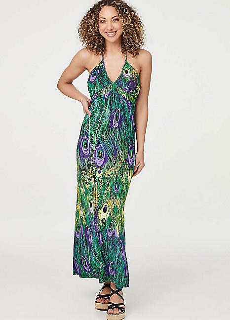 Peacock maxi sales dress