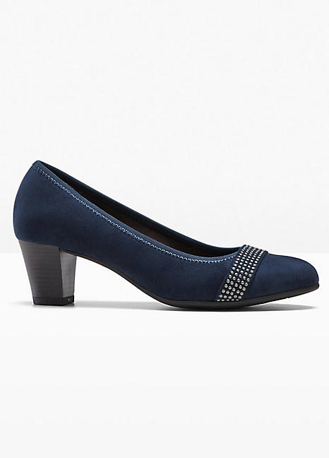 Jana Studded Heels Court Shoes Freemans