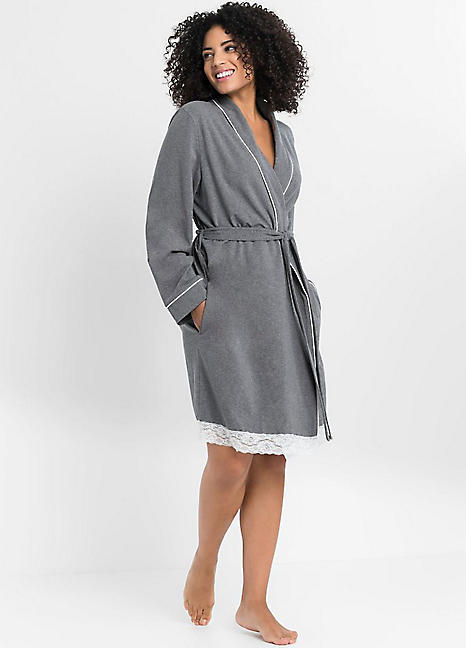 Long jersey dressing gown Clearance