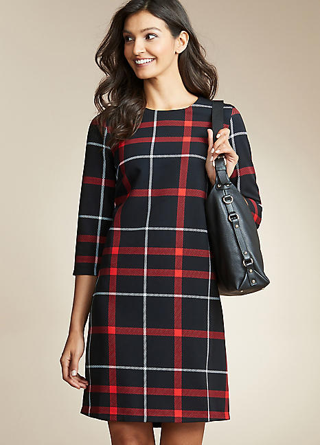 check print dress