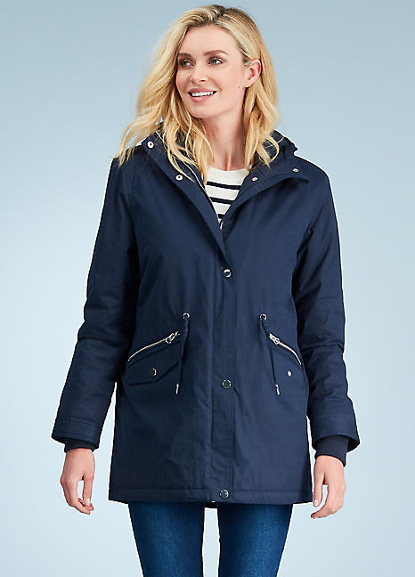 navy waterproof parka womens