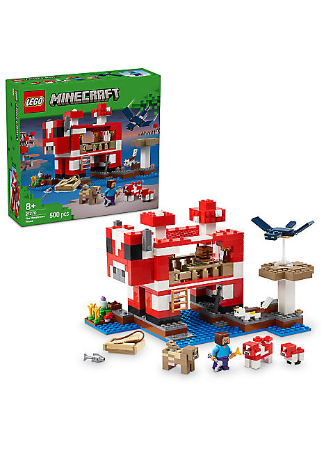 LEGO Minecraft The Mooshroom House Building Toy Set Freemans