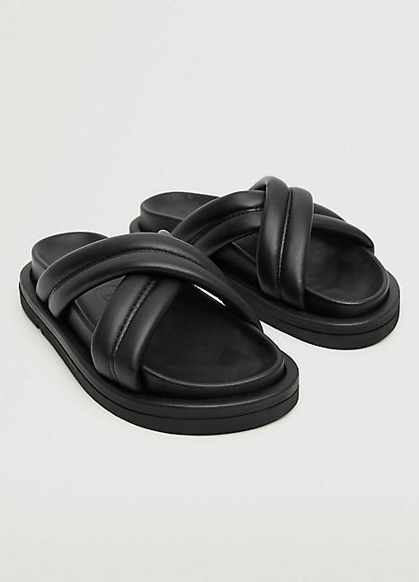 Mango black hot sale sandals