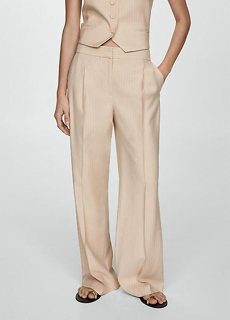 Mango pinstripe trousers online