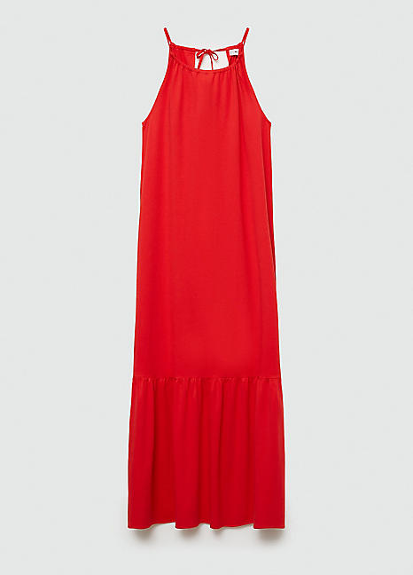 chinese dress ladies Mango flowy long dress Wine  HotBrandDeals